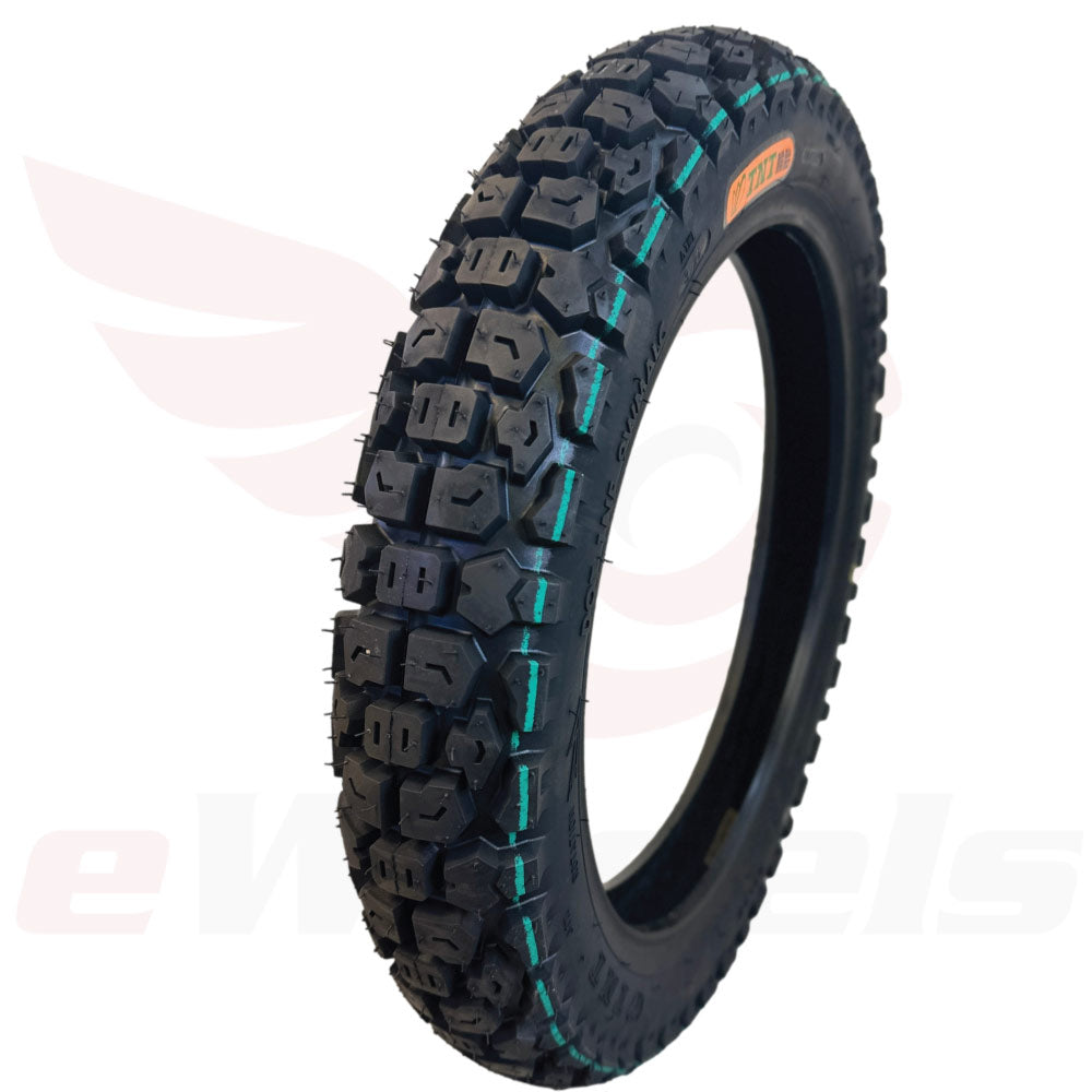 2.75-14 80/90 Tire, TNT J-1218 Knobby Tubeless. Sherman-L