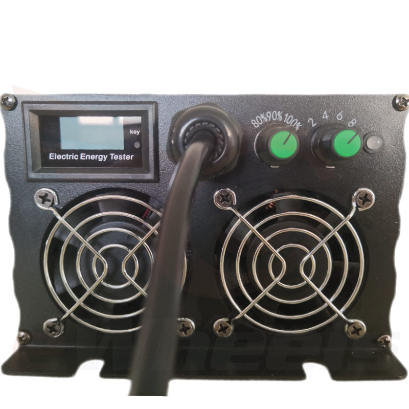 King Song S22, Inmotion V13 126V 10A Rapid-charger, Side wiht Display & Adjustments