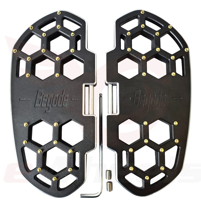 cnc pedale Begode: Honeycomb/Hex Pedal Set, CNC. Black