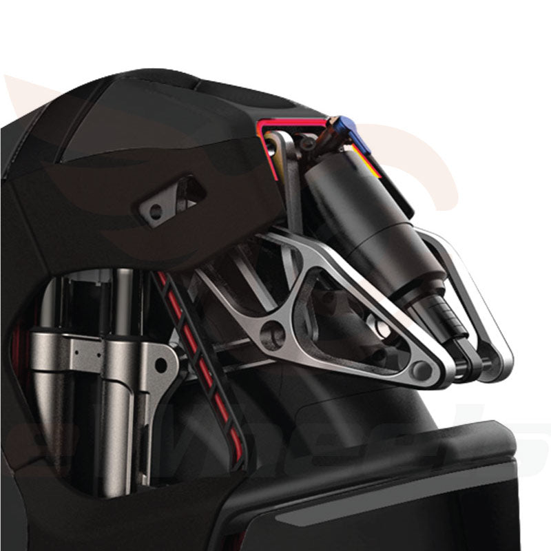 King Song S18 Suspension Electric Unicycle. Suspension Close-up