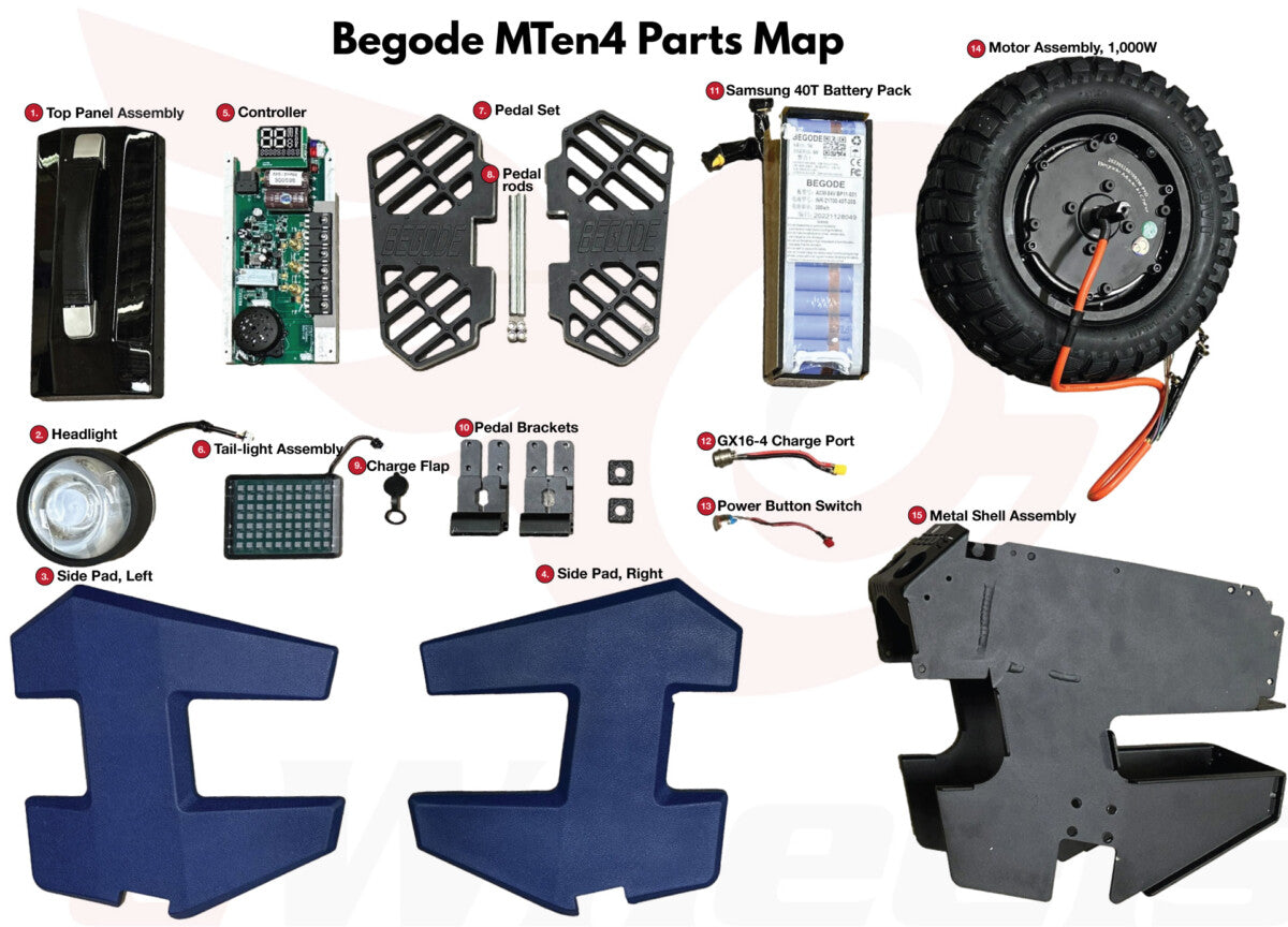 BMOページ！ Begode MTen4, 600/300Wh Battery, 1000W Motor