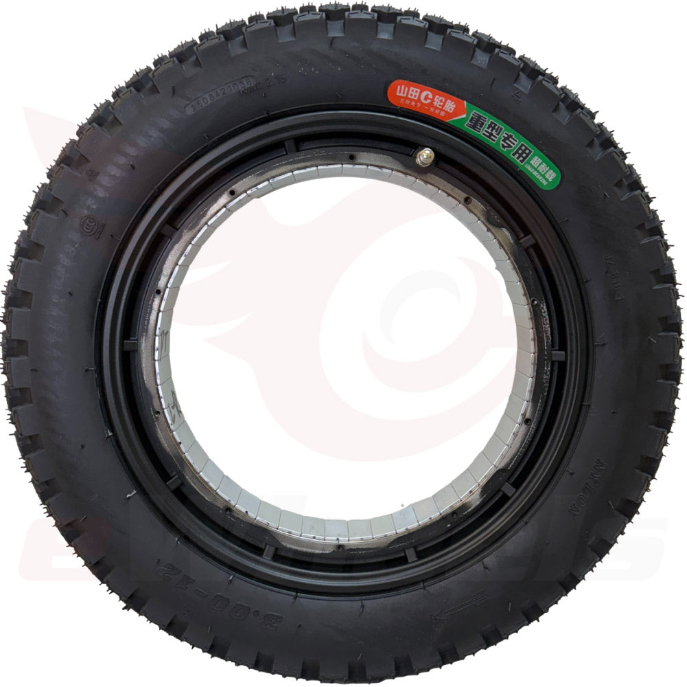 Veteran: Patton-S Tubeless Motor Rim with Knobby Tire Fitted