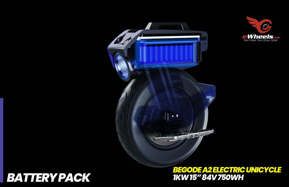 Begode A2/A2+, 750Wh Battery, 1,000W Motor, 15